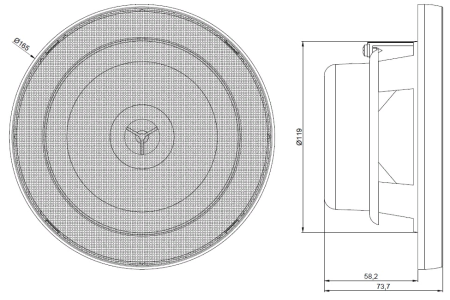 AUDAC SSP500/W, встраиваемая акустическая система